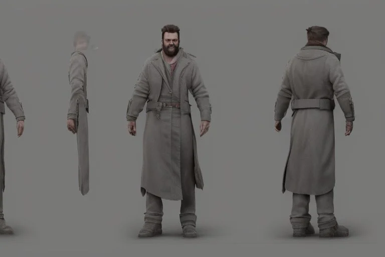 character model sheet for 3d modeling