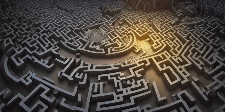 3D abstract maze, Peter Tarka, very detailed, C4D, 16k, Behance