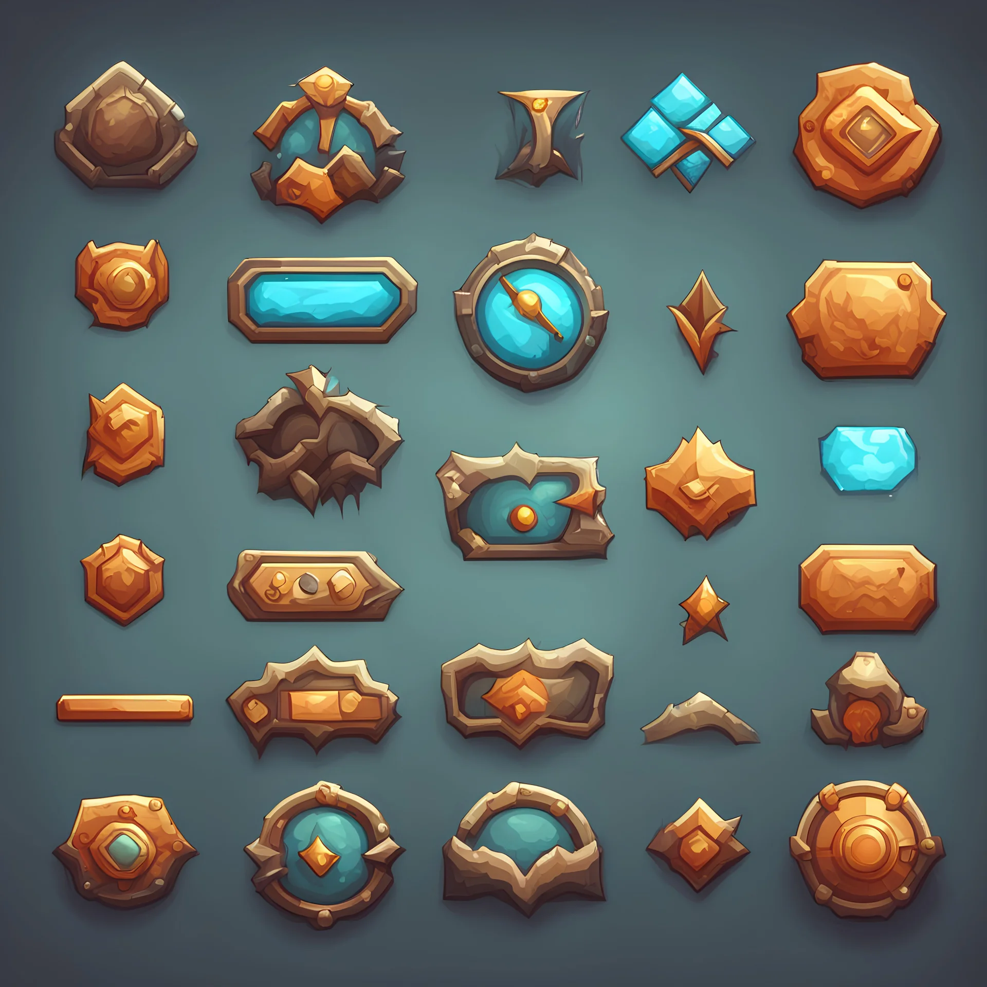 Ui elements for a game.