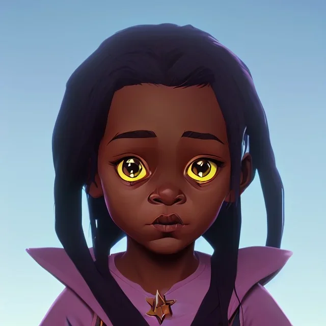 Portrait of a sweet dark skinned toddler witch girl with long dark hair