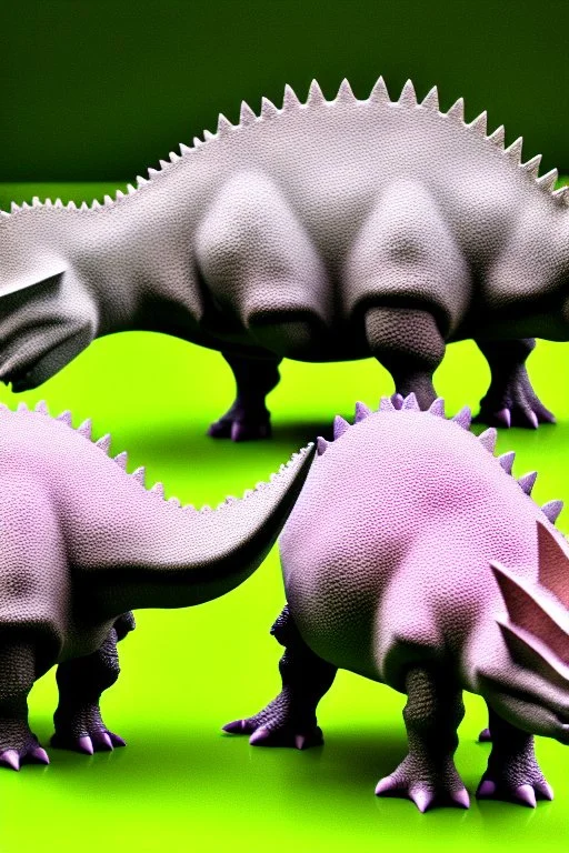 Triceratops and stegosaurus