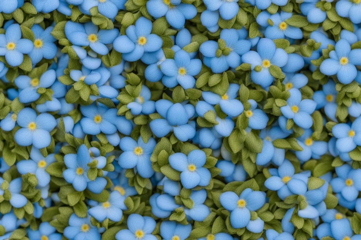 top view pattern of forget-me-not flowers