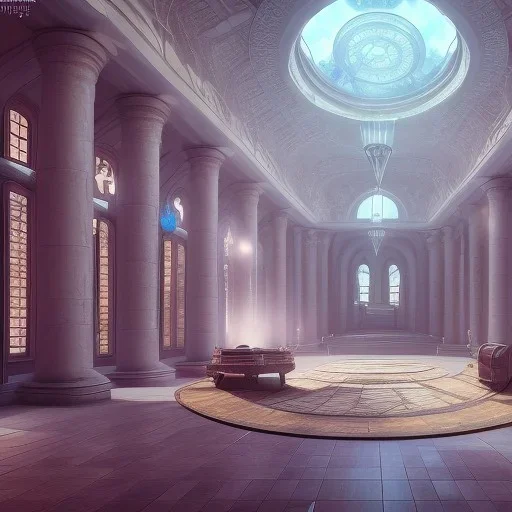 School of learning magical arts, whole building, mysterious, soft lighting, unreal engine 5 volumetric lighting, intricate details, realistic style, 8k resolution