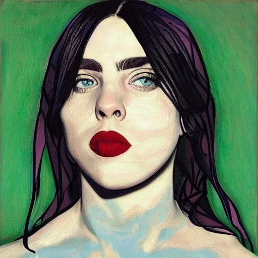 Billie Eilish portrait by picasso