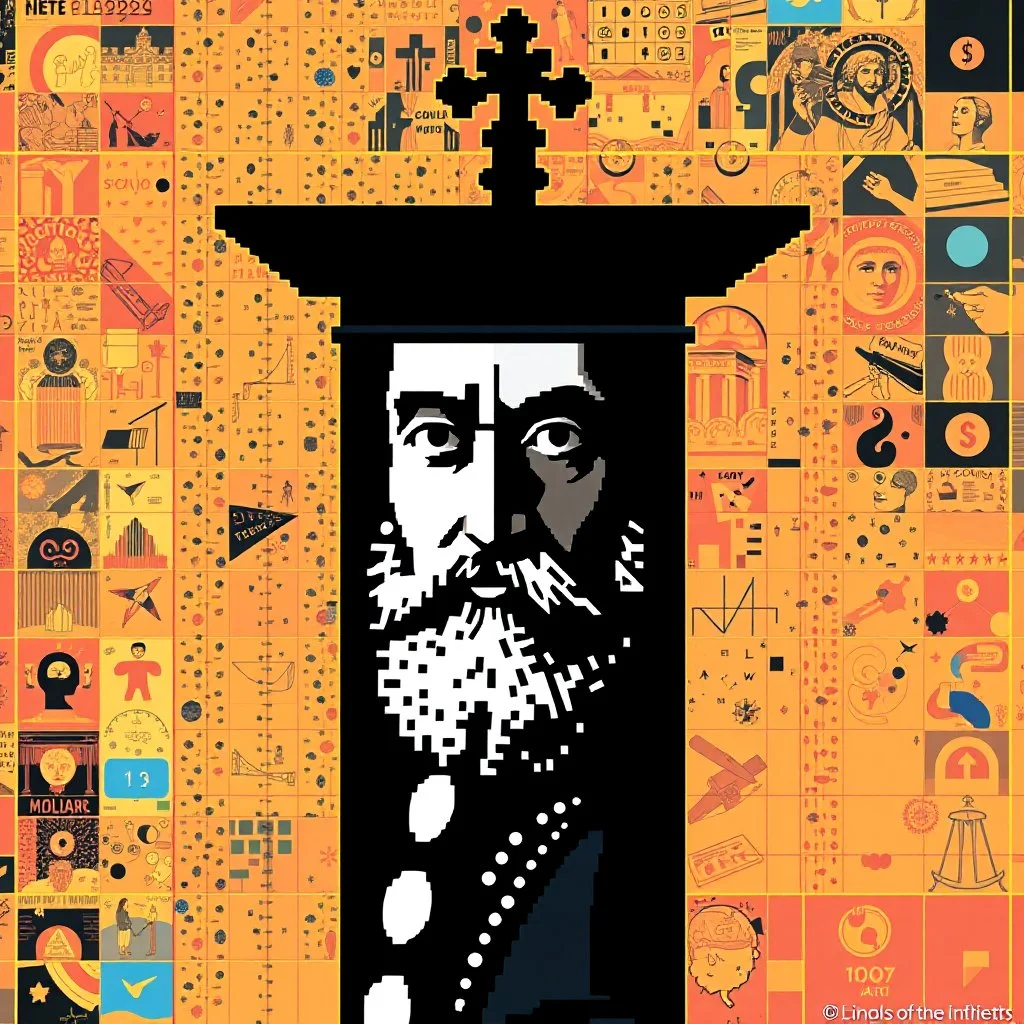pop art pixels 1000 images Architects of the Invisible mad crazy genius mozart oscar wilde rembrant Galileo Galilei Srinivasa Ramanujan