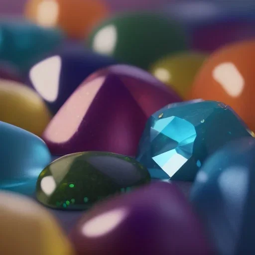 rare colorful gems, surreal max detail 8k