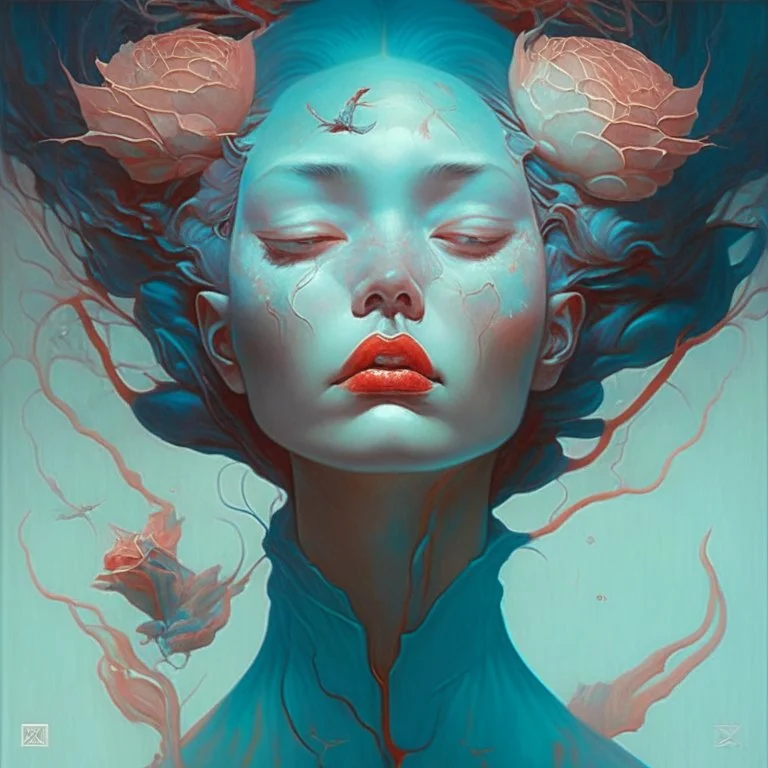 dream portrait of female vambire by james jean