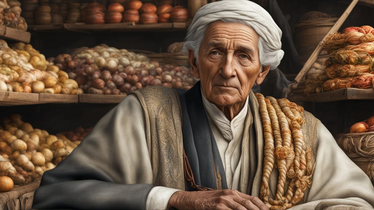 elderly male market trader selling many different types of cordon, showing his head and upper body, perfect eyes, perfect anatomy, exquisite composition, beautiful detailed intricate detailed octane render, 8k artistic photography, photorealistic, soft natural volumetric cinematic perfect light, chiaroscuro, award-winning photograph, masterpiece, raphael, caravaggio, bouguereau