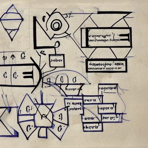 Diagram sentences schemas non linear glyphs graphic representation design illuminations calligraphy