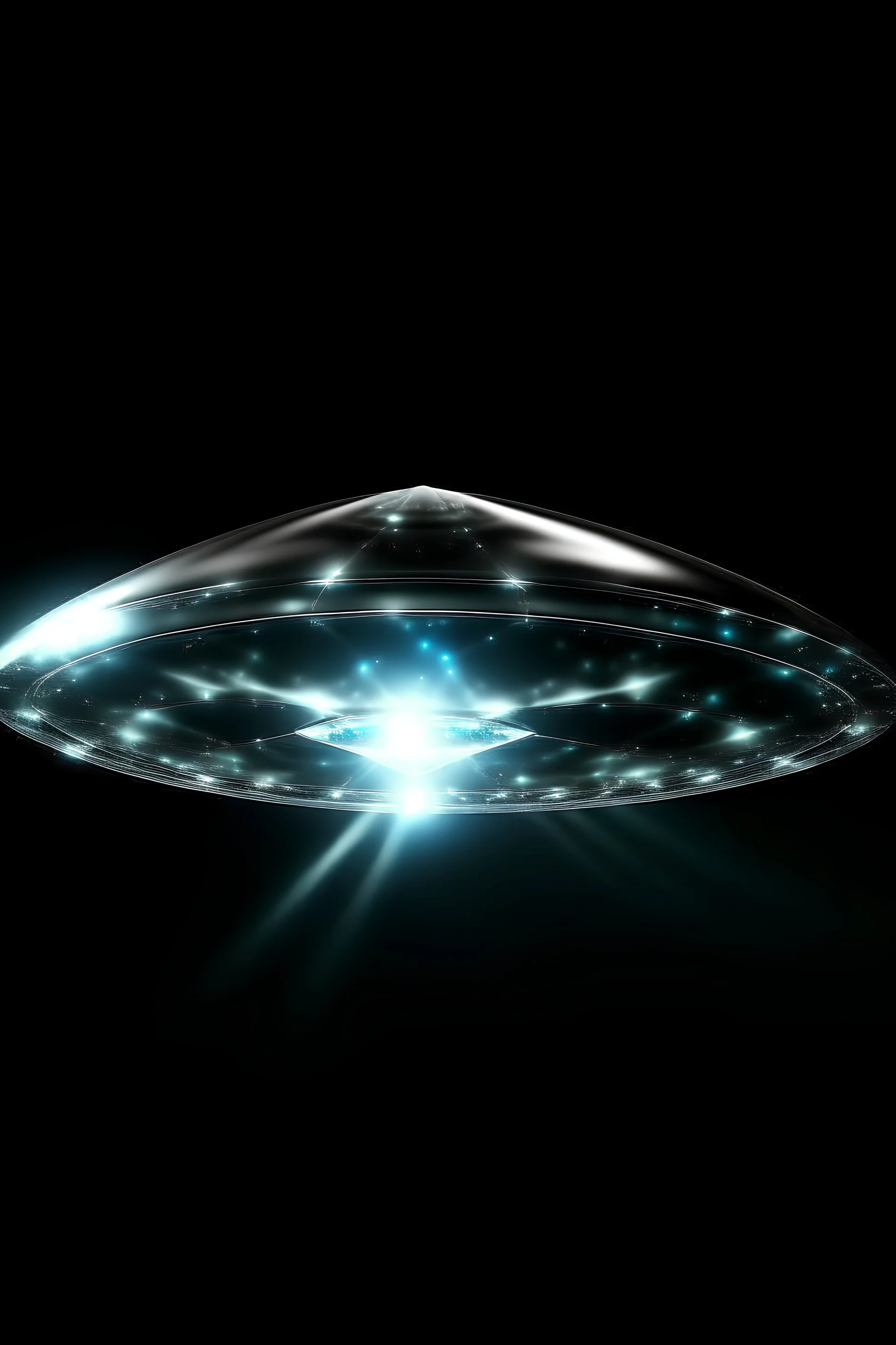Ovni fait de pur lumière blanche éblouissante, dans le cosmos, ex, en forme de losange