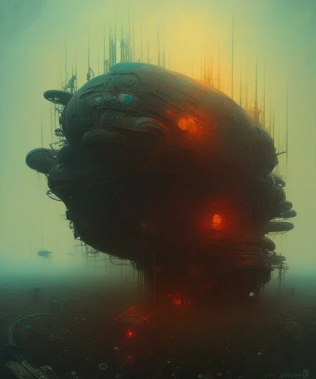 Camera., concept art, hyper detailed, beksinski, dan mumford, post-apocalyptic, oil on canvas