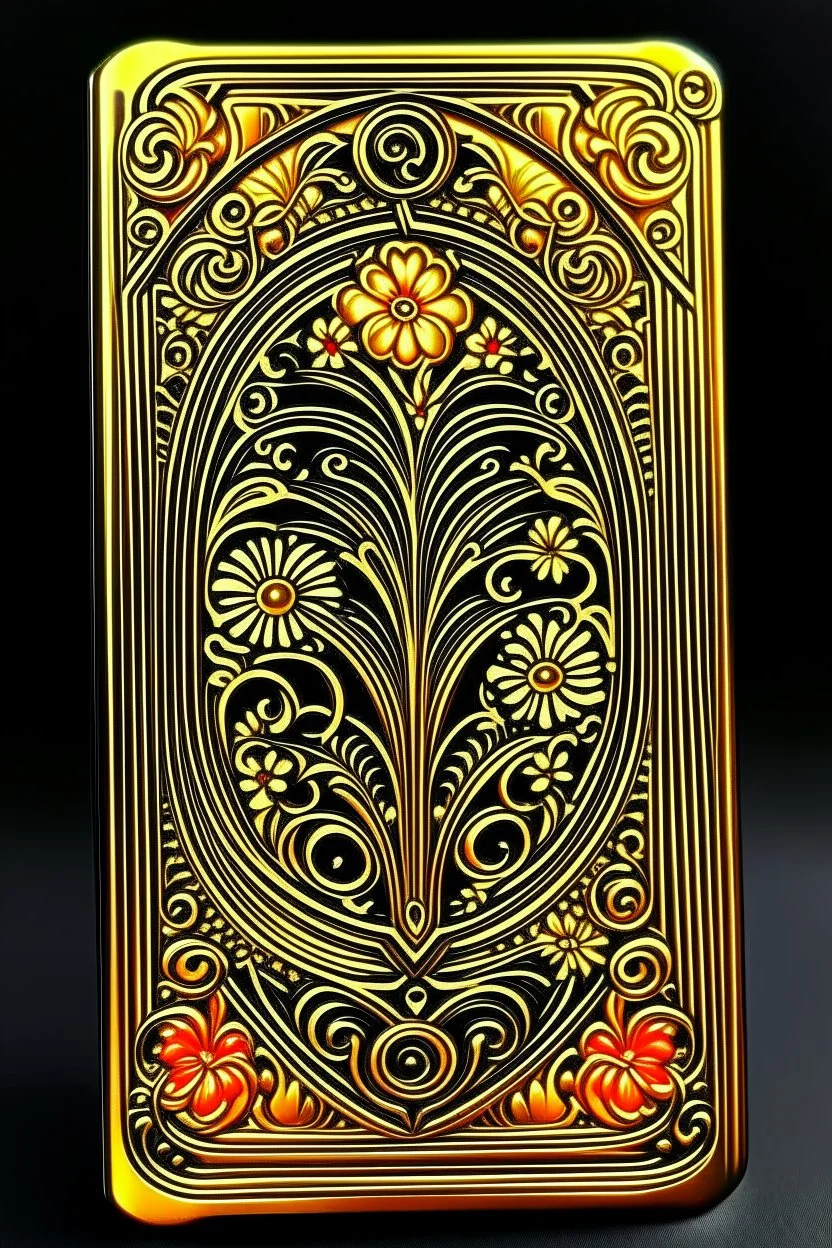 rectangular gold delicate art nouveau book cover