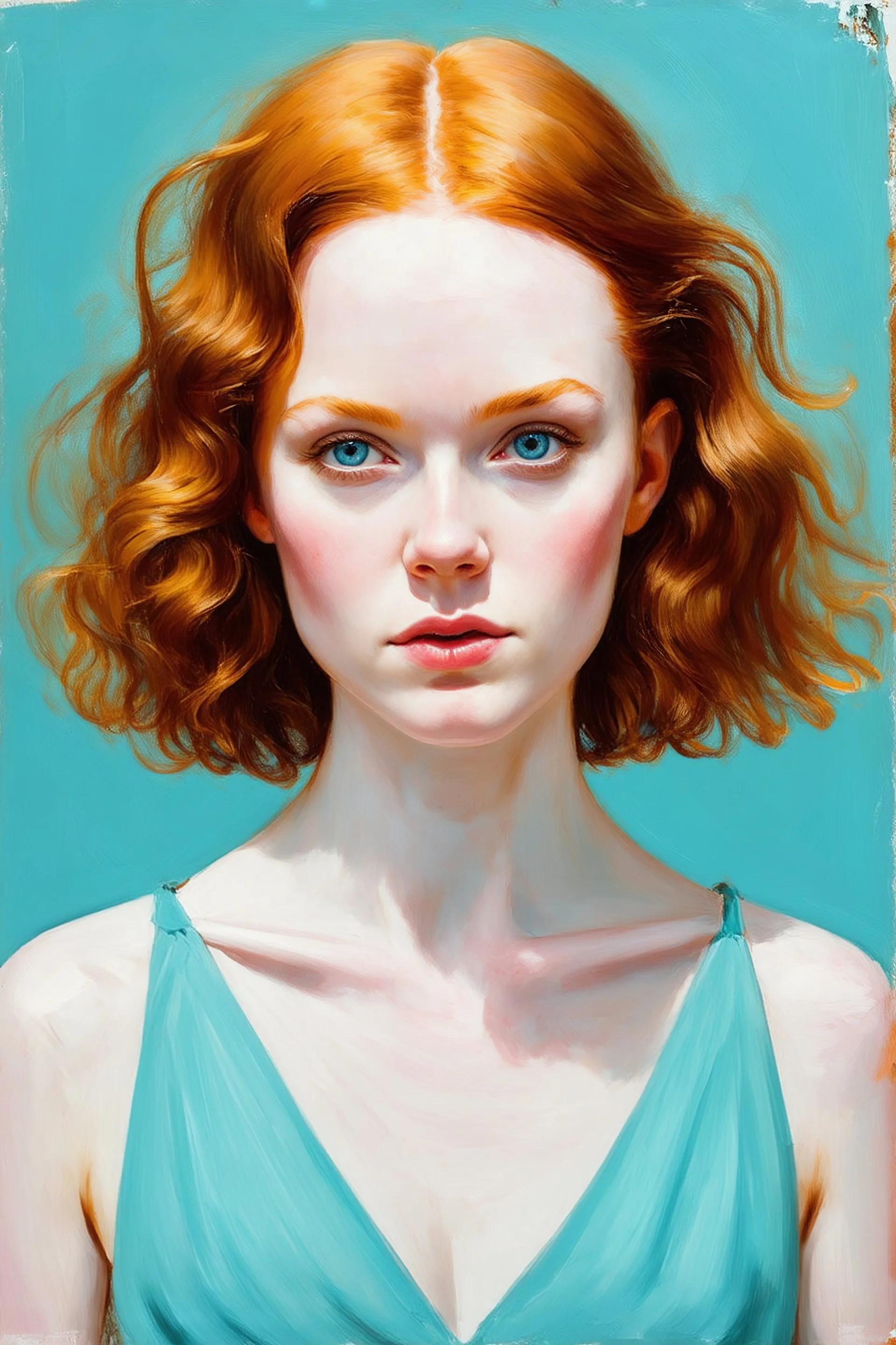 Pastel portrait of lily cole