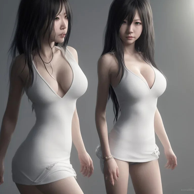 hitomi tanaka, full body, dress white, long black hair, vilage, realistic, intriacte detail, sci-fi fantasy style, volumetric lighting, particales,highly detailed,cinamatic, deep colours,8k