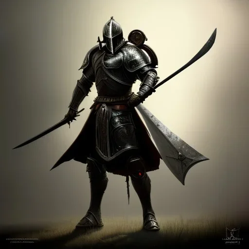 franz frazetta style, knight with sword and shield, dark soul like