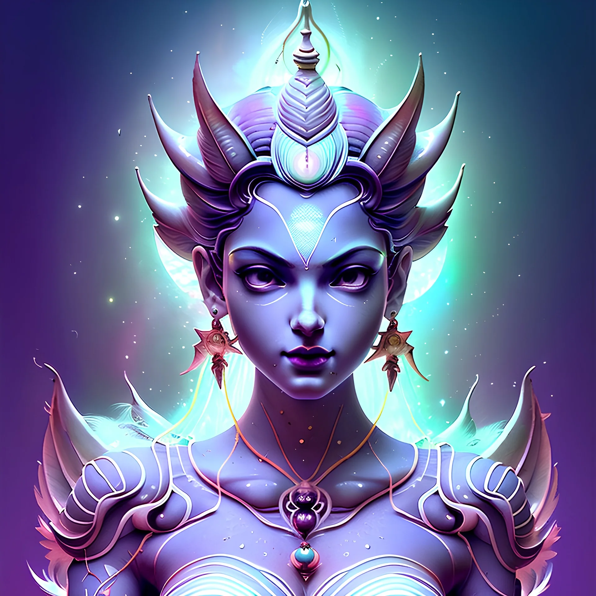 Ultraquality digital_illustration of a goddess laxmi !!!, deep watercolor!, stippling!, speed_paint!, thick_brush_strokes!, anime, cosmic, astral, inspired by ismail inceoglu, Dan_witz, moebius , android_jones, artgerm , studio mappa, photorealistic, Hyperrealistic, cgsociety zbrush_central fantasy album cover art 4k hdr 64 megapixels 8k back lit complex elaborate fantastical hyperdetailed