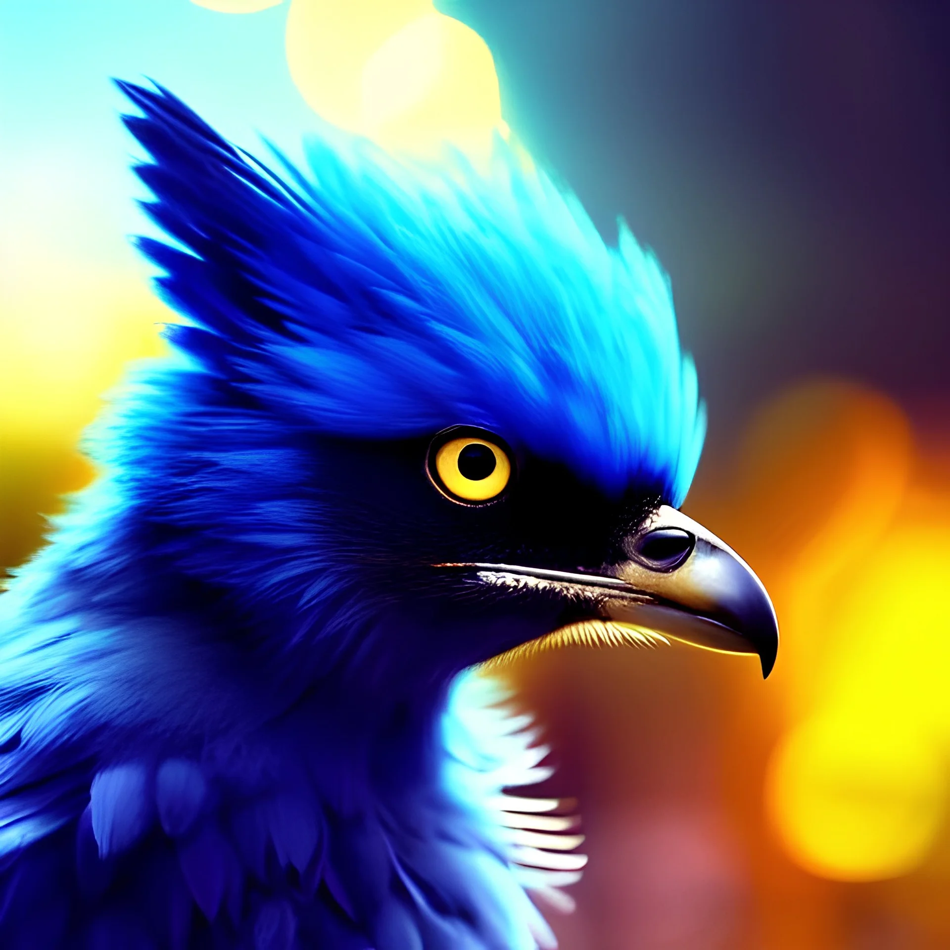 A bird fursona, Furry art, Digital art, cyberpunk, High quality, Backlighting, female, anthropomorphic, full body portrait, 8k resolution, bird tail, Realistic, high quality, great details, within portrait, masterpiece, best quality, cinematic lighting, detailed outfit, vibrant colors, perfect eyes, furry, human body, robotic arm, sfw, in the style of Titanfall, highly detailed face, perfectly drawn