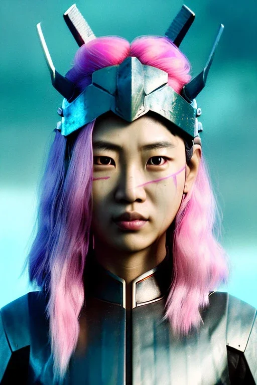 portrait, Asian cyborg woman, samurai warrior :: symmetry photography, cyberpunk style, pink hair, perfect eyes, samurai helmet, tiger mask, black samurai army, katana, japanese traditional ornaments, pink, white, black, glow eyes, cinematic, Ultra realistic, dark scene, soft color, highly detailed, unreal engine 5, RTX, ultra detail, 3d, finely drawn, high definition.