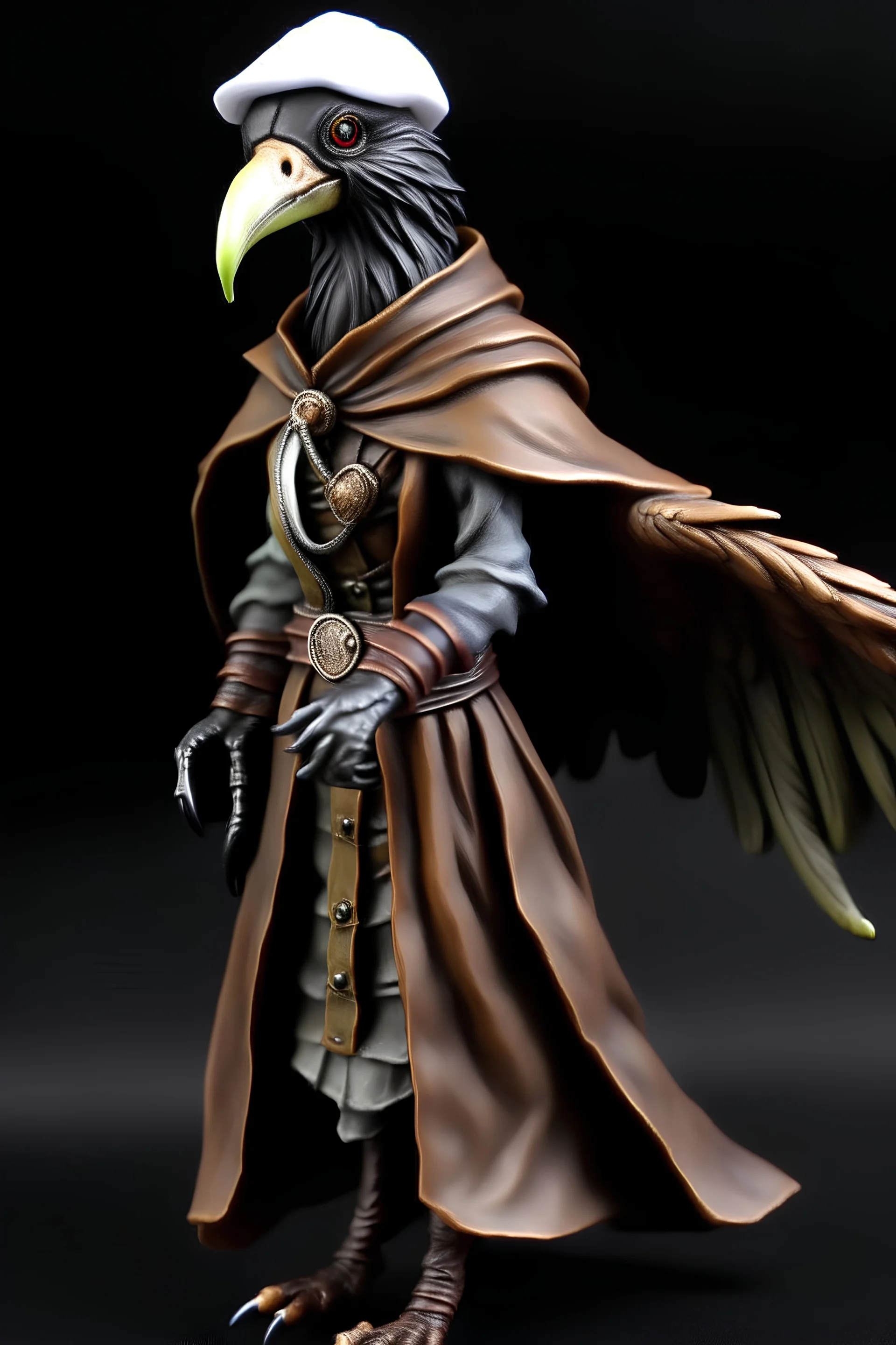 Fantasy plague doctor scholar with wings