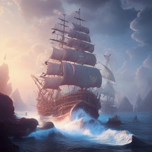 Pirate, 3D, Octane Render, high detailed, intricate details, perfect composition, beautiful detailed intricate insanely detailed octane render trending on artstation, 8 K artistic photography, photorealistic concept art, soft natural volumetric cinematic perfect light, chiaroscuro, award - winning photograph, masterpiece, raphael, caravaggio, greg rutkowski, beeple, beksinski, giger, perfect composition, beautiful detailed intricate insanely detailed octane render trendi