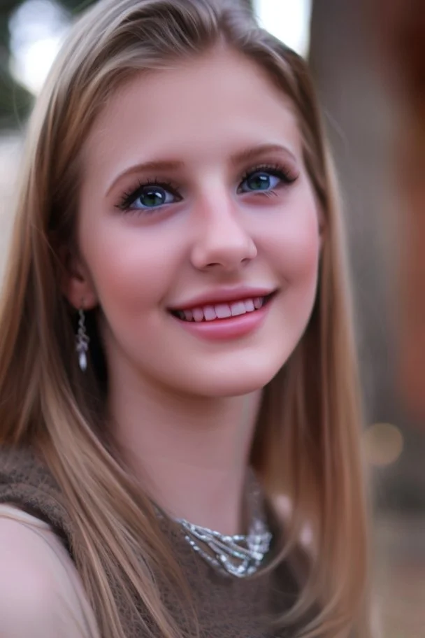 young blonde woman with dark green eyes