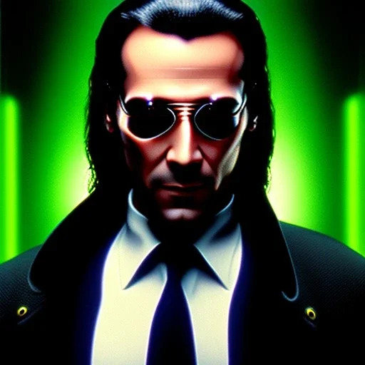 Retrato de Neo de Matrix