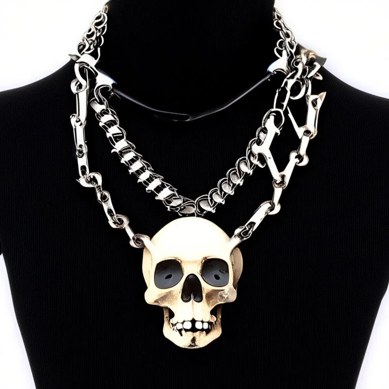 bones punk fashion neckless