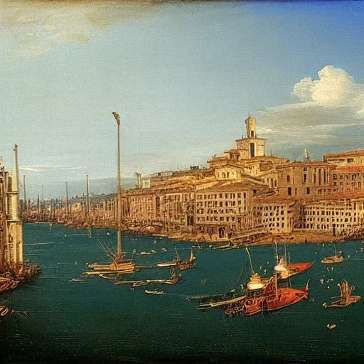 genoa harbour canaletto style