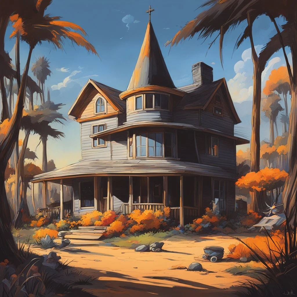 The House That Chuck Built, from SCP lore, SCP-4934 is the late cartoonist Chuck Jones' private study, located within his Newport Beach, CA estate, it is full of LOONEY TUNES-like characters as Porky, Daffy Duck, Bugs Bunny and so on, trending on artstation pixiv skeb. an absurdly detailed oil painting of weird bunch of Warner cartoons, epic photorealistic, beautifully lit, no artefacts, dim volumetric cinematic lighting, 8k octane beautifully detailed render, post-processing, extremely hyperd