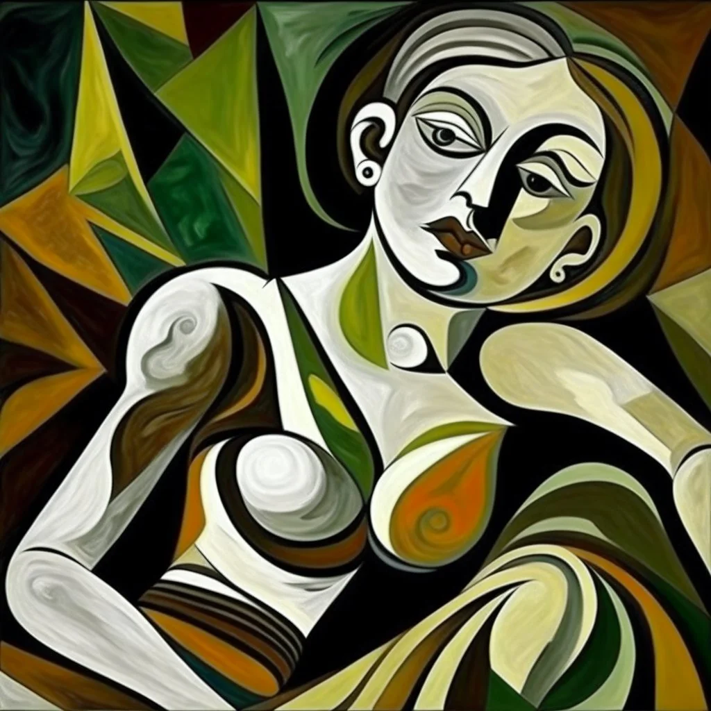 picasso more abstract brown woman Neoclassicism lying