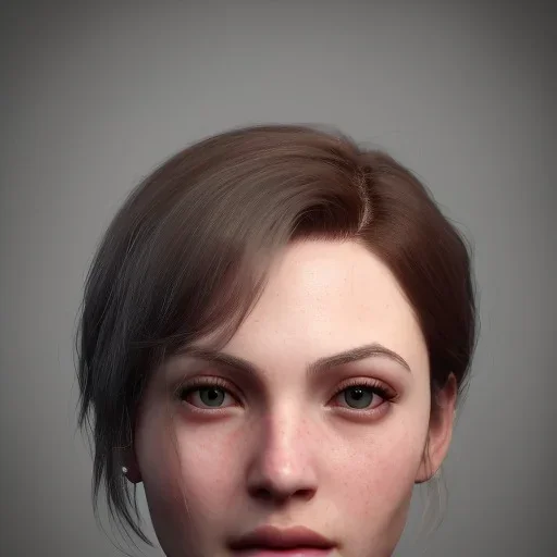 potrait sexy girl, face ahego, close-up, short hair, smile, , 8k ,rtx ,eyebrows like serious,facing left, hyper realistis