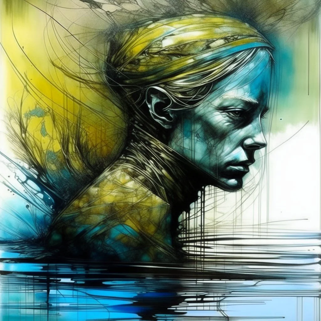 Fear death by water by Tokujin Yoshioka, Alice Pasquini, Costa Dvorezky, Ronald Balfour, Nathan Wirth, Francesca Woodman, Andy Warhol, Claude Cahun, Paolo Roversi, surreal hallucinatory, sharp focus, intricately detailed"