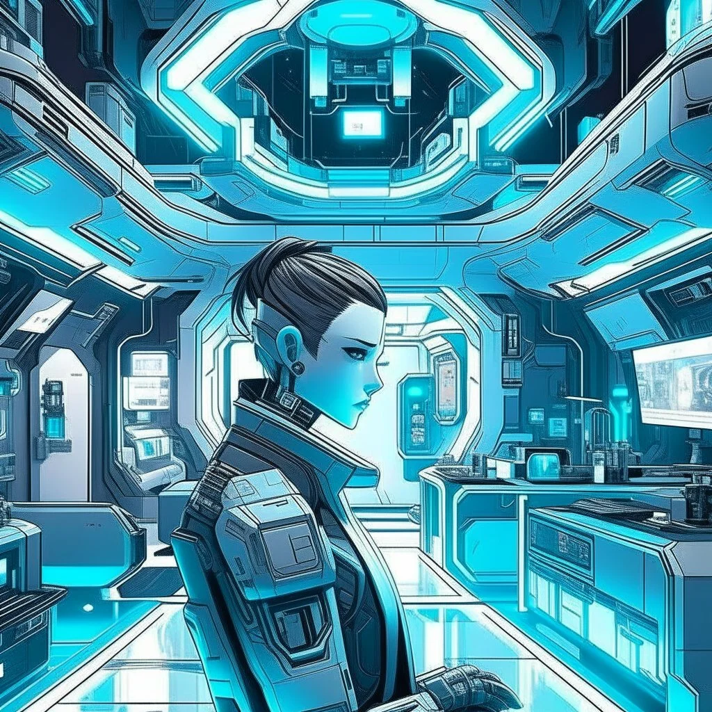 cyberpunk retro futuristic for comics