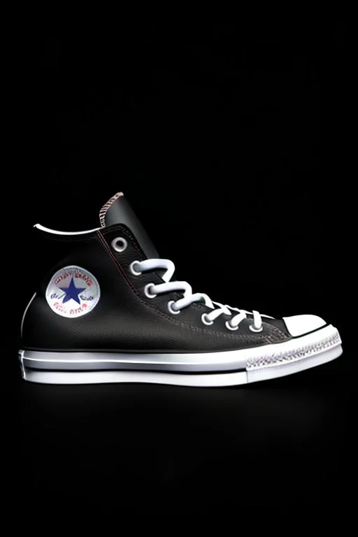 A black converse sneaker