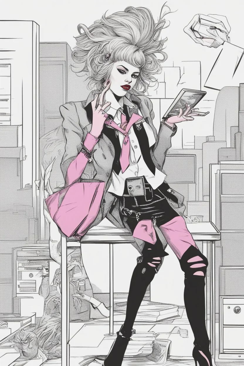 Punk corporate princess in fantasy