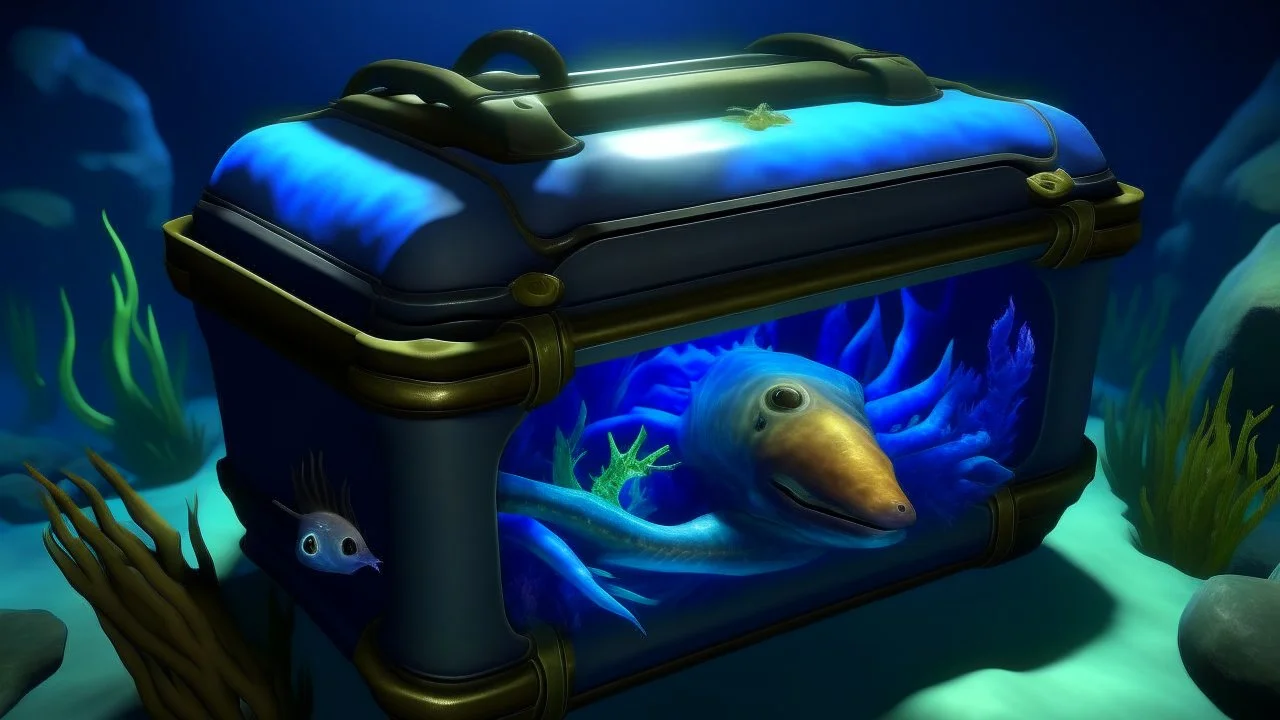 subnautica below zero, casket with a creatures from subnautica