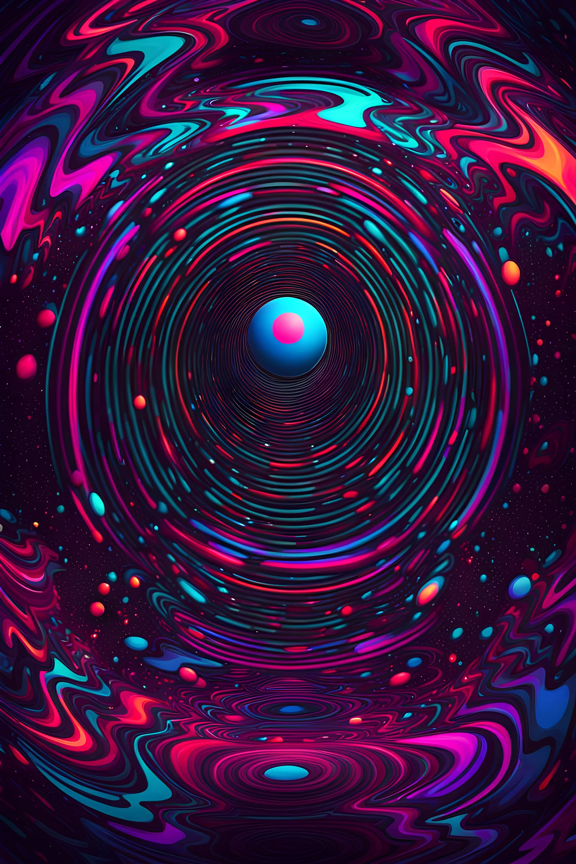 dark psychedelic sphere background