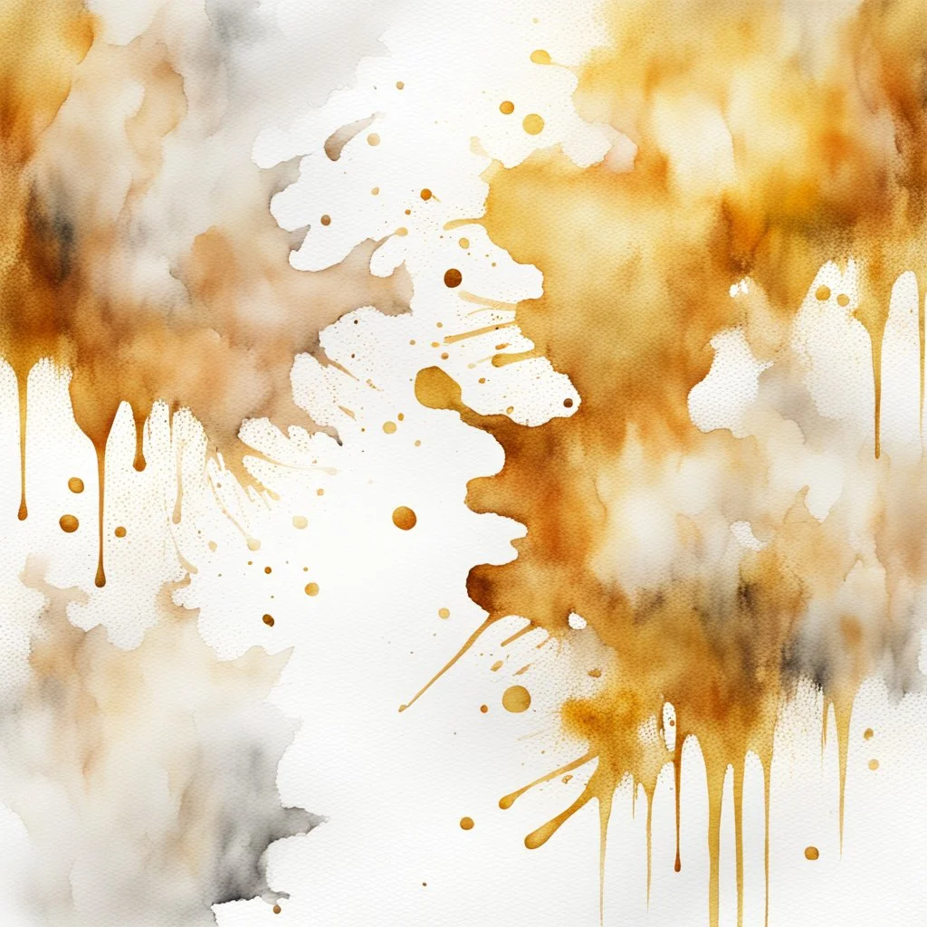 Hyper Realistic White, & Golden Grungy-Watercolor-Background