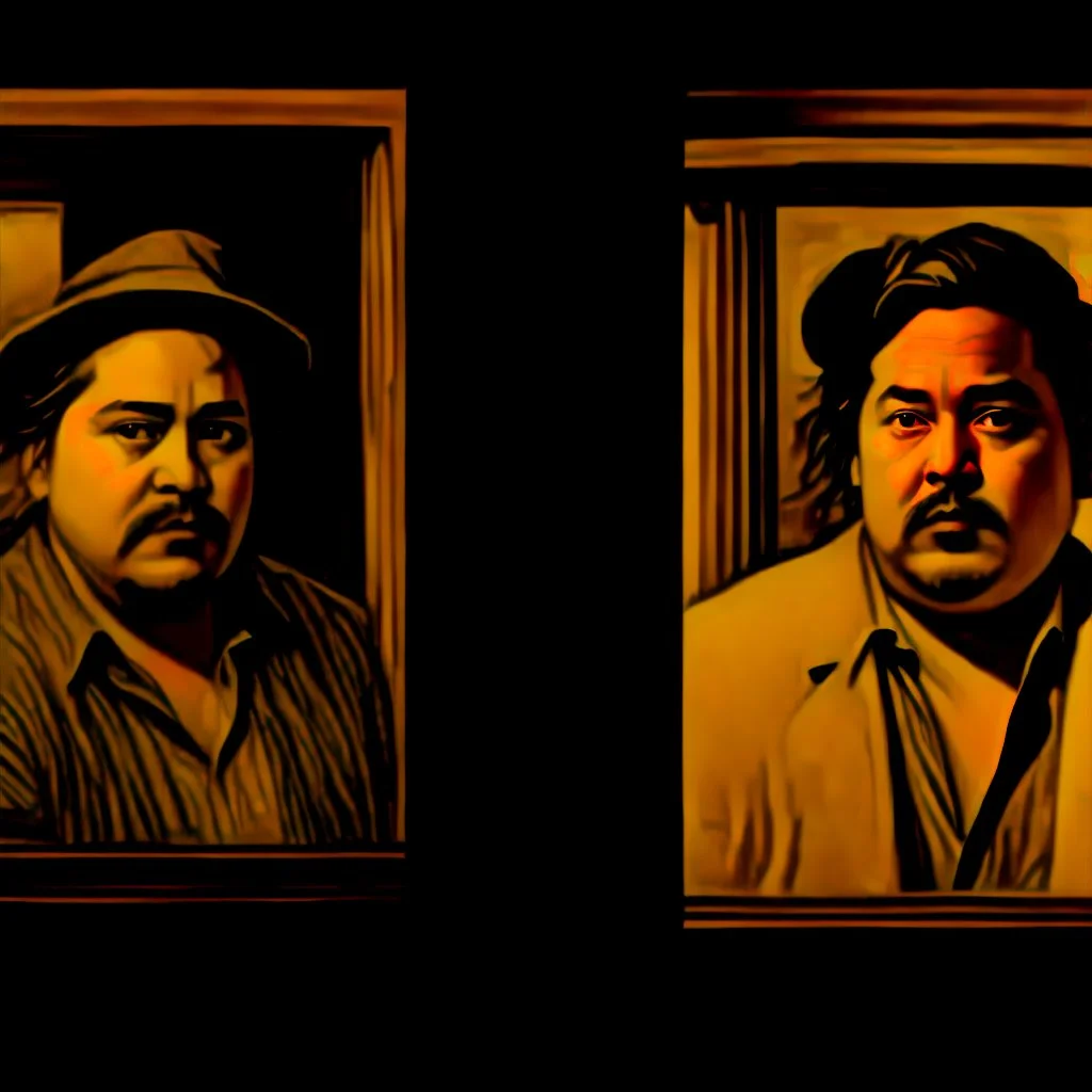 (fineart:1.5, masterpiece1.5) (realism:1.5) award winning picture of award winning fat johnny depp, fat man (watching tv:1.8), tv in frame , two panels, multiple views, well lit fluorescent lighting, warm colors