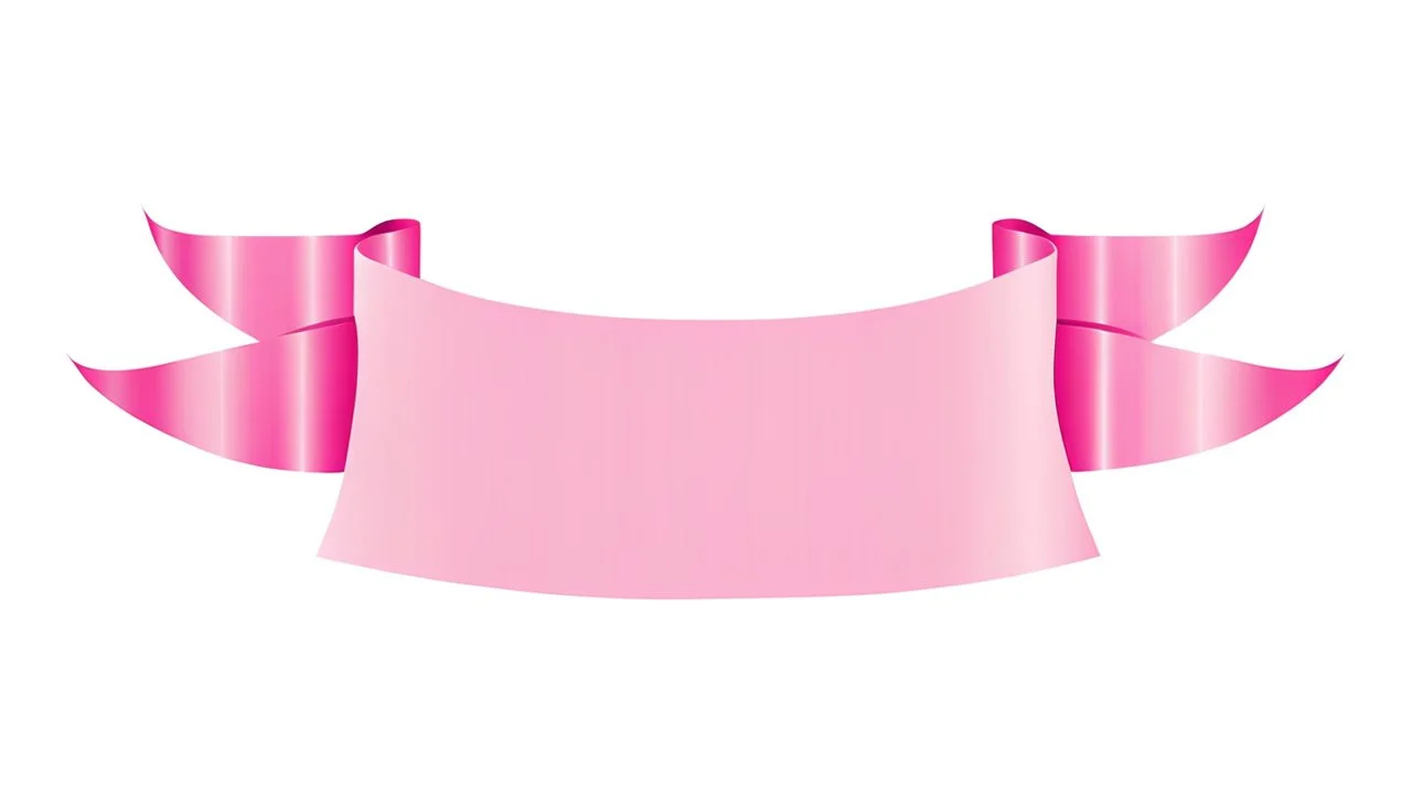 pink ribbon graphic element, add canvas texture and lighting, photographic realism