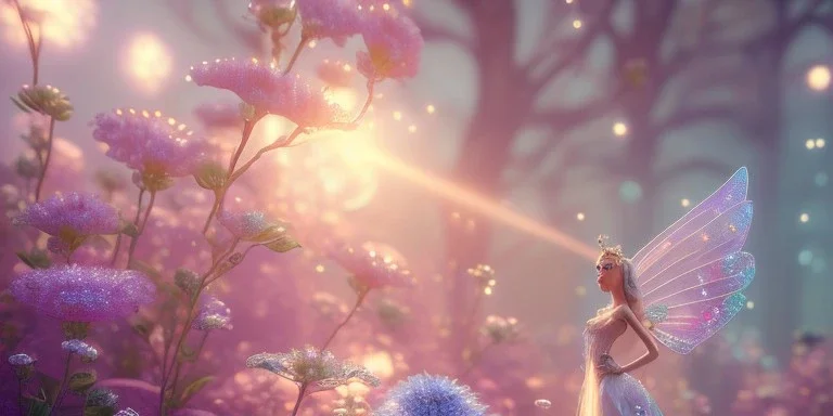 crystal subtle flower in a galactic ambiance beautiful fairy, transparent, delicate colors, in the foreground, full of details, smooth，soft light atmosphere, light effect，vaporwave colorful, concept art, smooth, extremely sharp detail, finely tuned detail, ultra high definition, 8 k, unreal engine 5, ultra sharp focus