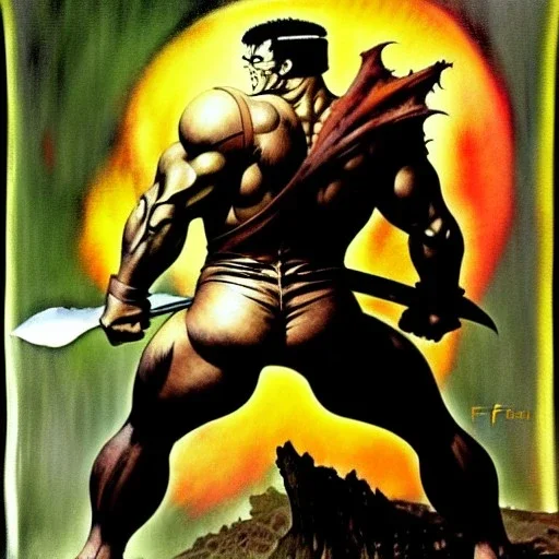 Guts by Frank Frazetta style