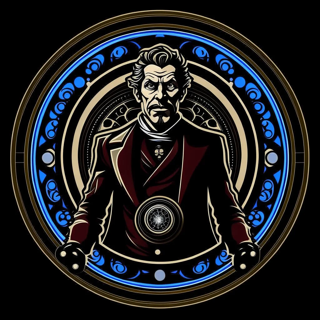 Circle Timelord Doctor Who logo from the medieval era