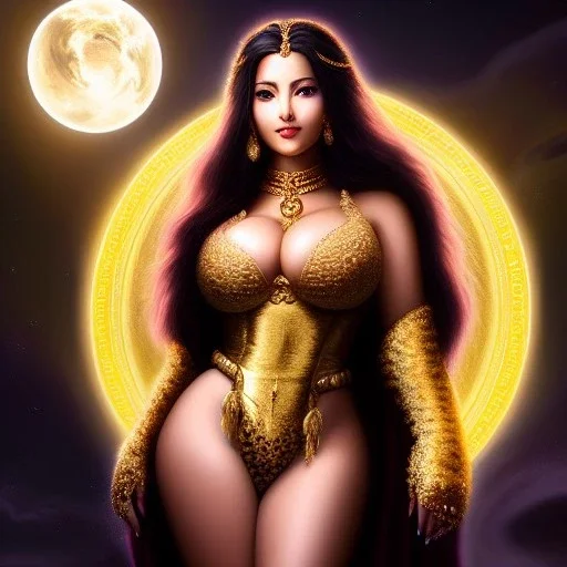 Ultra detailed fullbody Portrait in oil on canvas of beautiful busty female Mu of Aries Saint Seya with gold armor, extremely detailed digital painting, extremely detailed face,crystal clear Big Glowing eyes, mystical colors ,perfectly centered image, perfect composition, rim light, beautiful lighting, 8k, stunning scene, raytracing, anatomically correct, in the style of robert e howard and Ken Kelley and Ohrai Noriyoshi and Simon Bisley and tomzj1