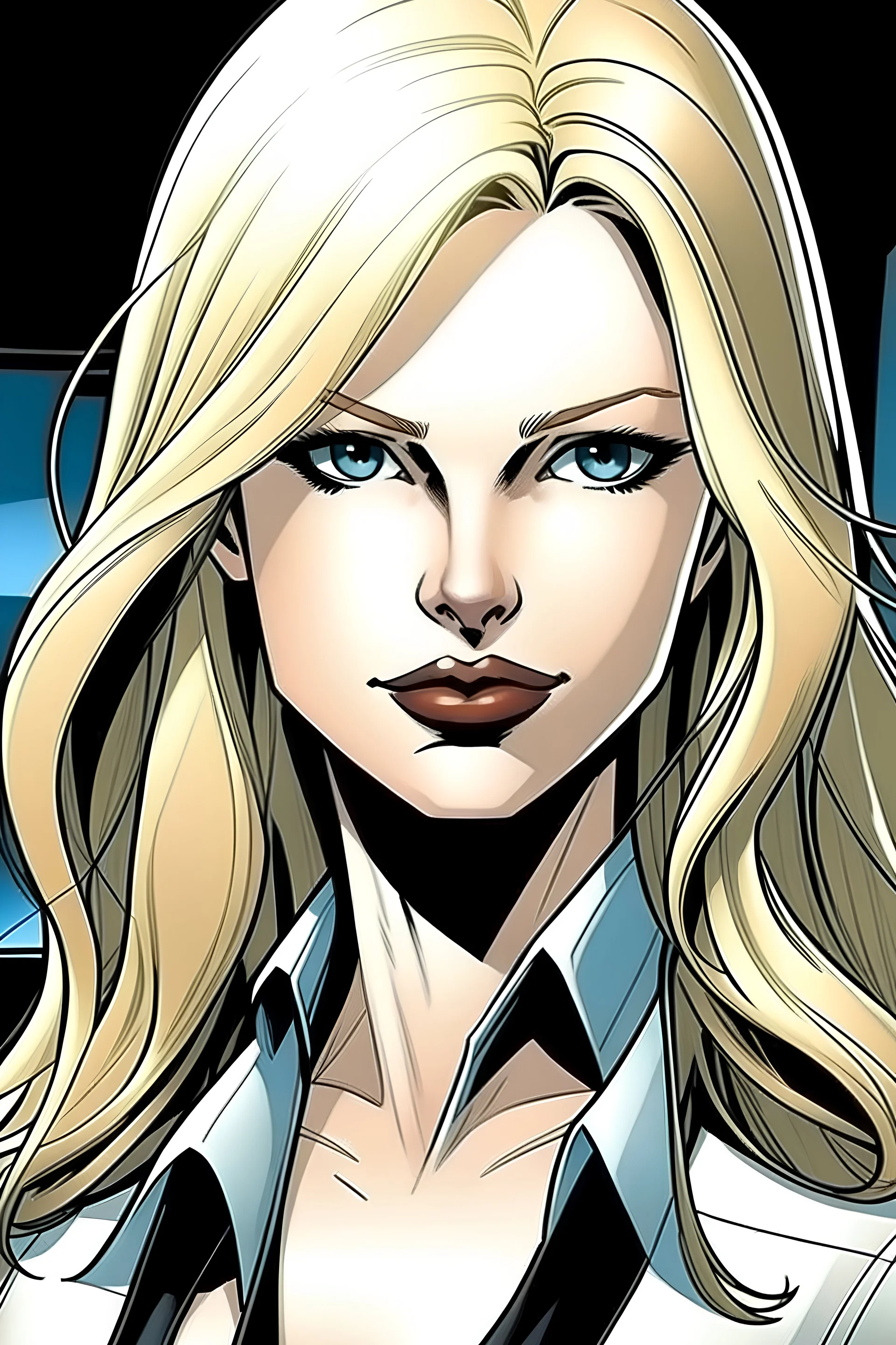female white-blonde comic book