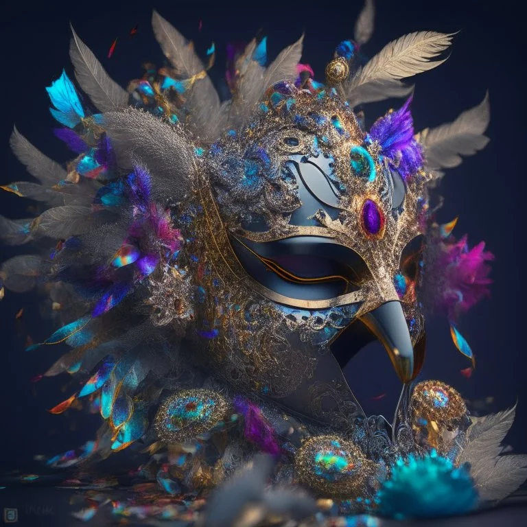 Mask of power. sly expression. digital airbrush, backlighting, chiaroscuro, intricate details, 3d render, lens flare, venetian mask, plague doctor, filigree, feathers, gemstones, flowers, disco ball, hidden meanings, occult, esotheric, lego bionicle, by paul rubens.4k, full detail, high resolution, digital art, anime