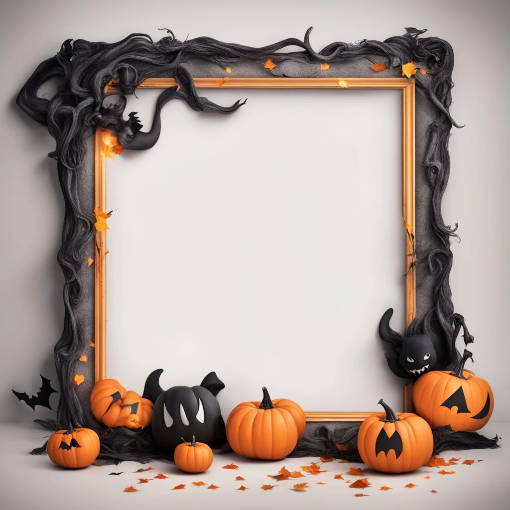 A Halloween picture frame for the Halloween school with a light background to remove