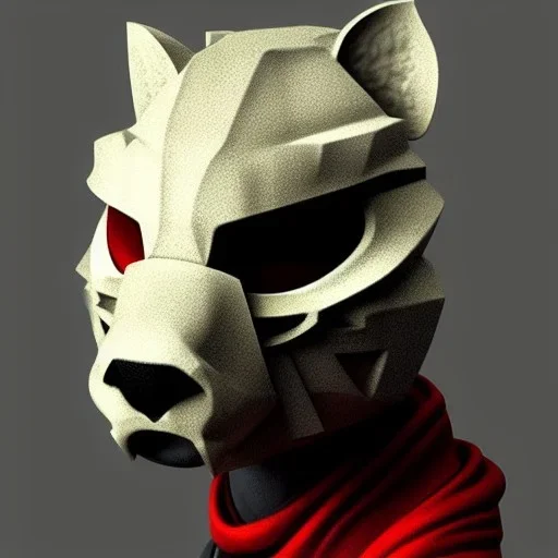 Portrait 3d, très détaillé, animal, anthropomorphique, shinobi