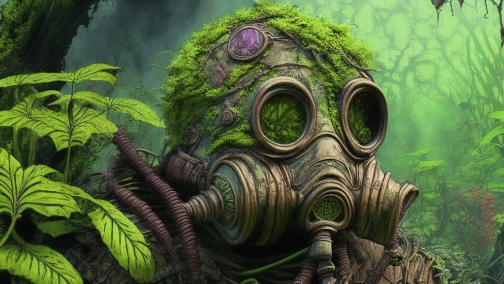 Overgrown gasmask