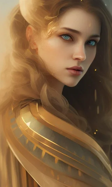 Arab princess , cute, beautiful, long hair, wavy hair, black eyes, head and shoulders portrait, cinematic, realistic, 8k, resolution concept art portrait by Greg Rutkowski, Artgerm, WLOP, Alphonse Mucha dynamic lighting hyperdetailed intricately detailed